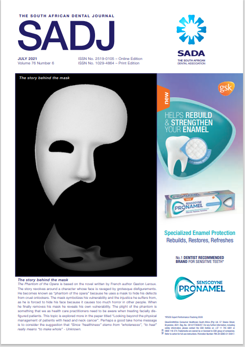 					View Vol. 76 No. 06 (2021): South African Dental Journal
				